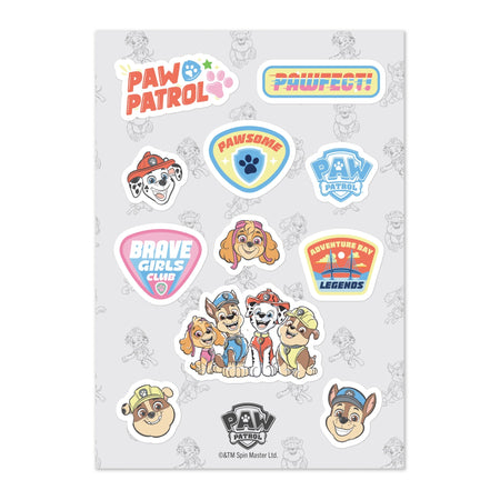 PAW Patrol Roll With The Pack Kiss Cut Sticker Sheet - Paramount Shop
