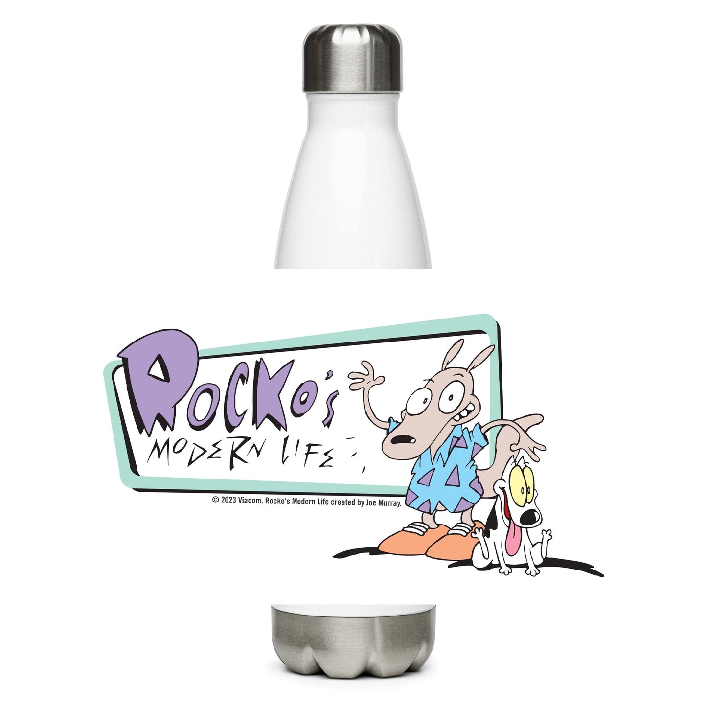 Rocko's Modern Life Logo 17oz Stainless Steel Water Bottle - Paramount Shop