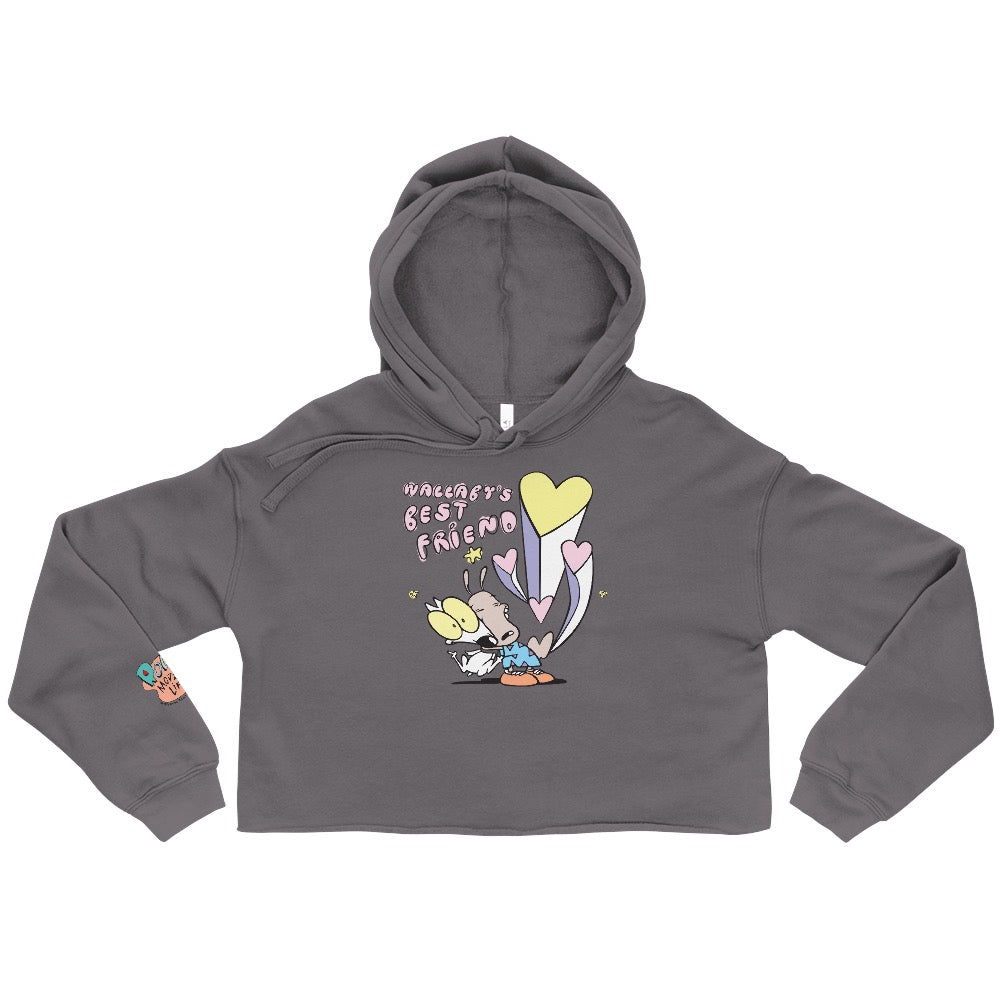 Rocko's Modern Life Wallaby's Best Friend Women's Crop Hooded Sweatshirt - Paramount Shop