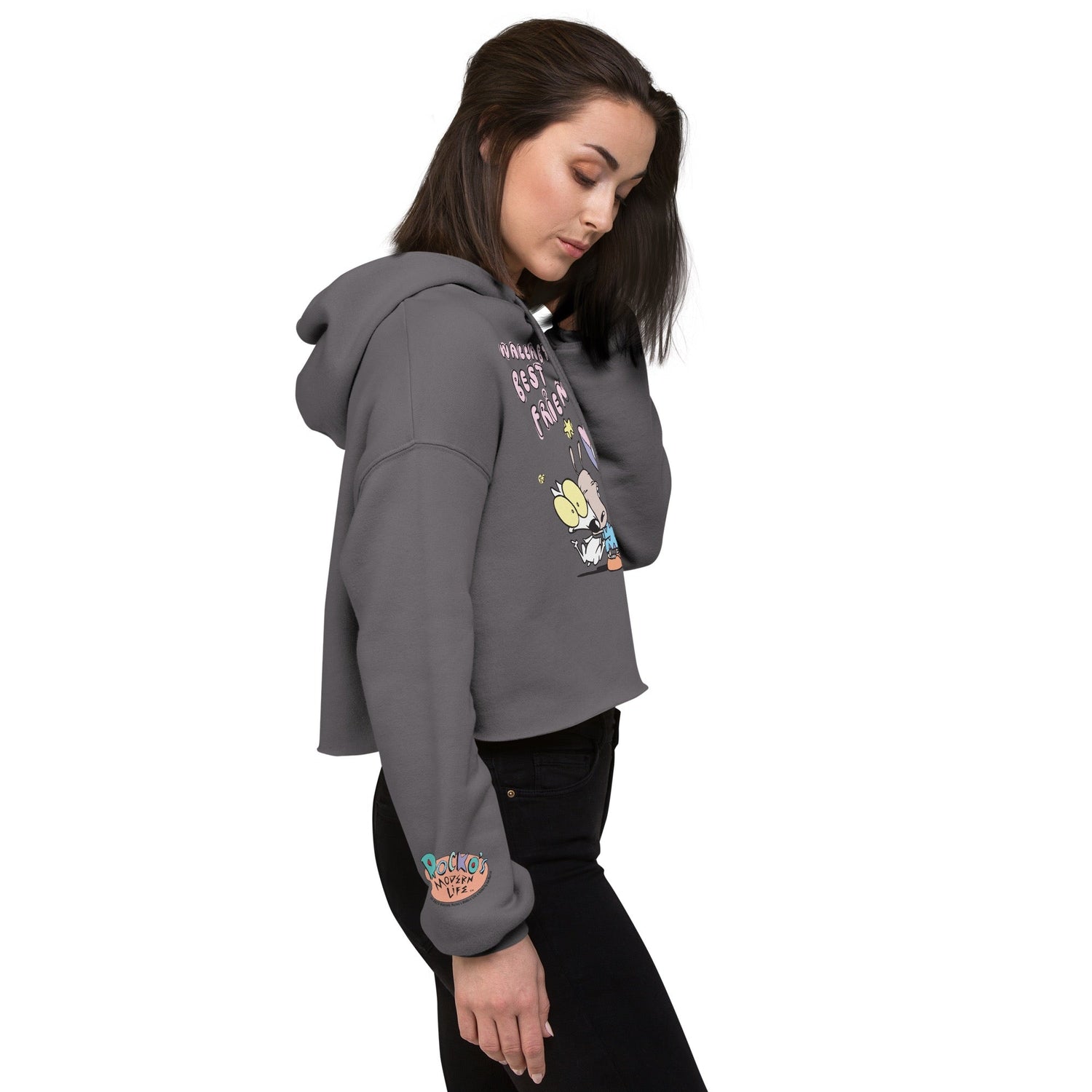 Rocko's Modern Life Wallaby's Best Friend Women's Crop Hooded Sweatshirt - Paramount Shop