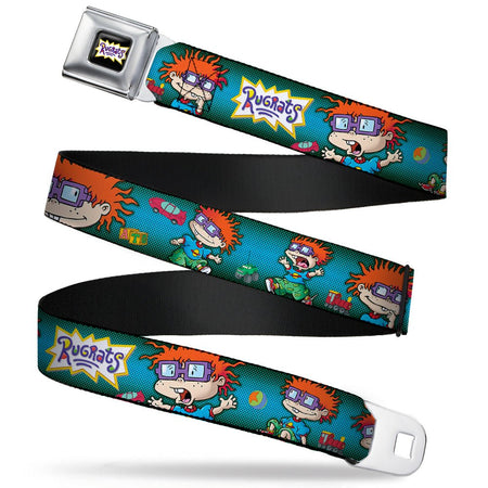 Rugrats Chuckie Poses Logo Full Color Seatbelt Belt - Paramount Shop