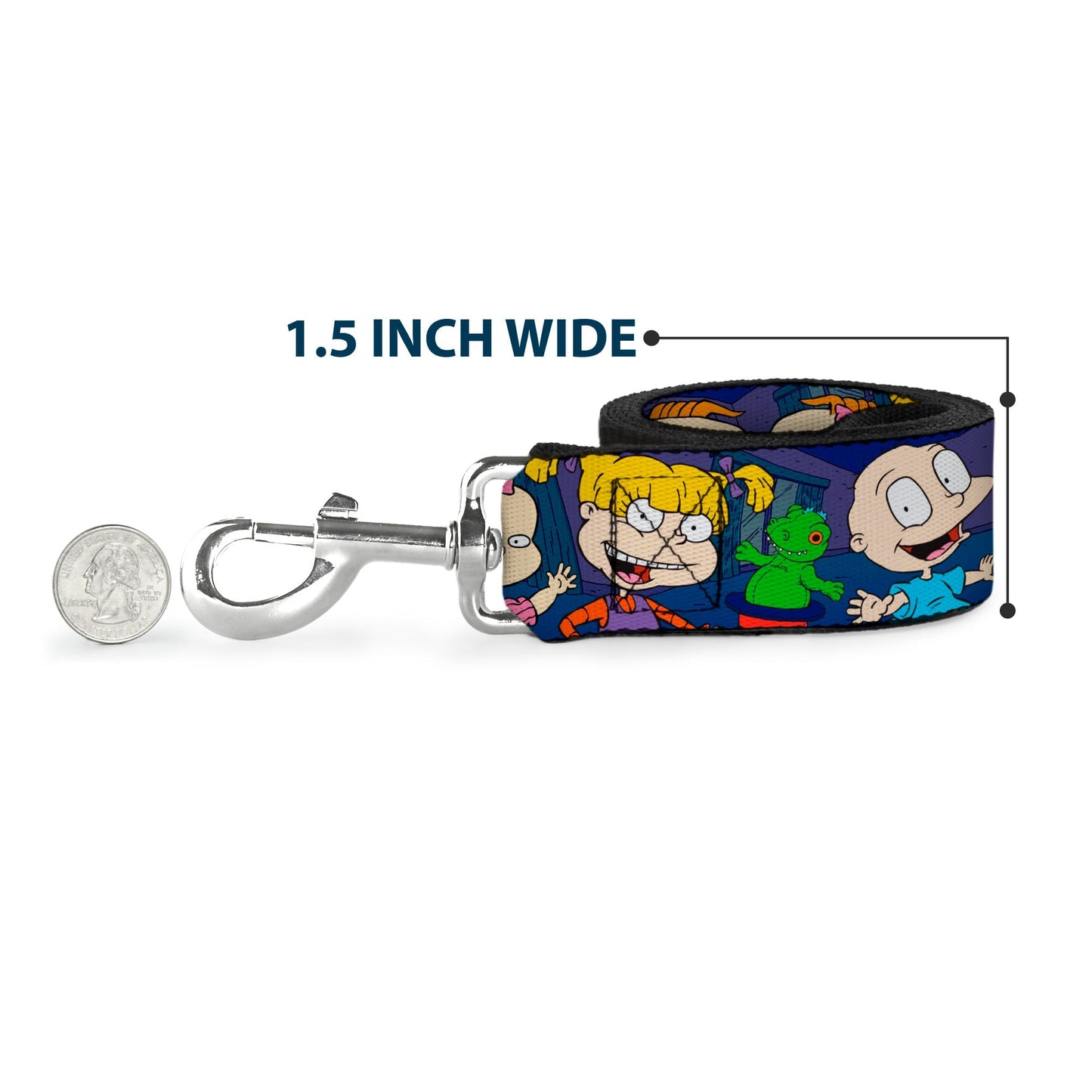 Rugrats Group Pose with Reptar Durable Clip Dog Leash - Paramount Shop