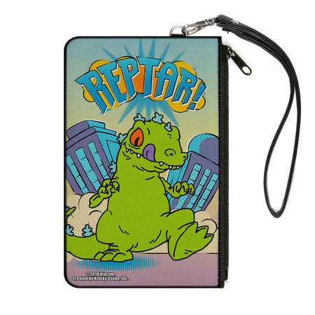 Rugrats Reptar Destruction Scene Small Canvas Zipper Wallet - Paramount Shop