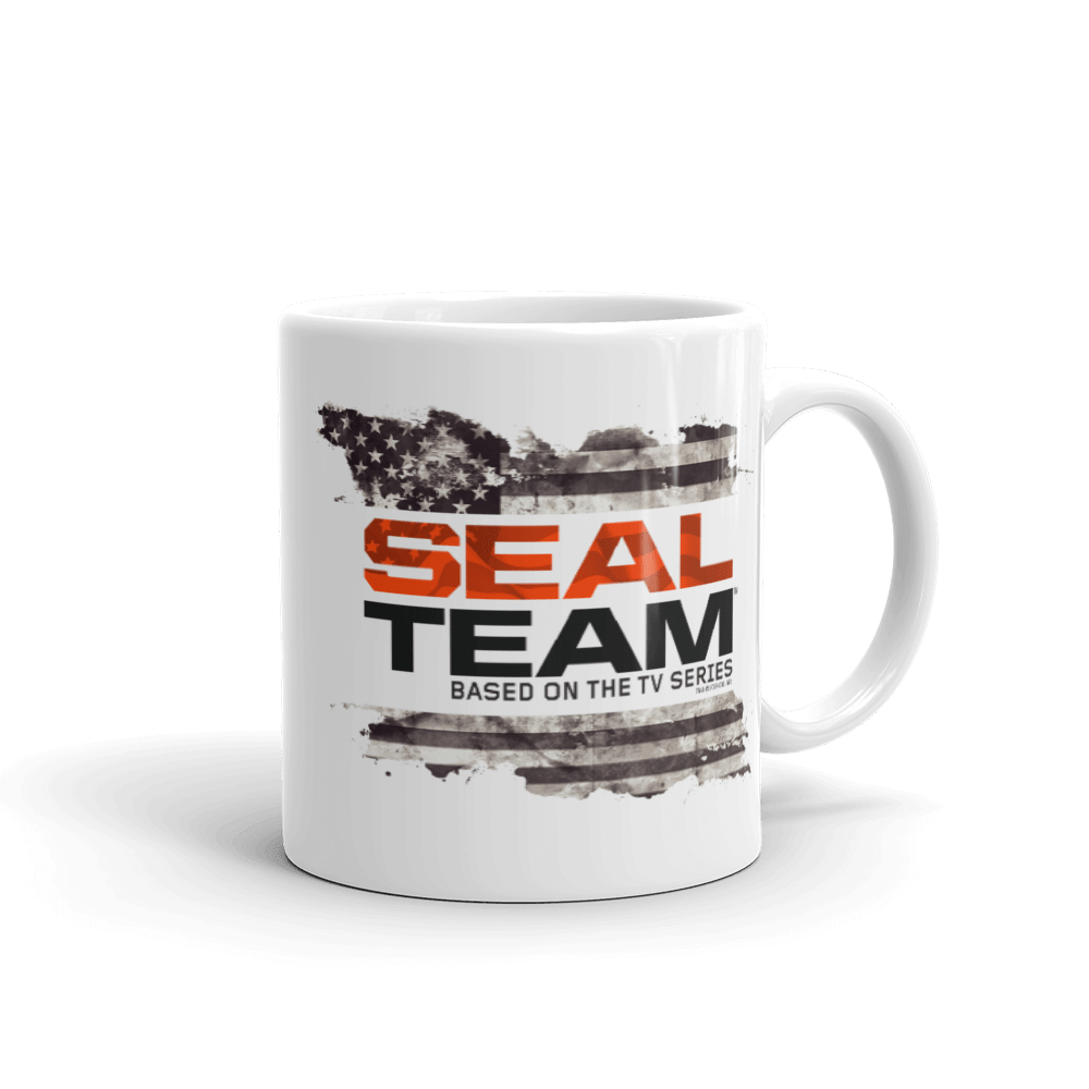 SEAL Team Logo Flag White Mug - Paramount Shop