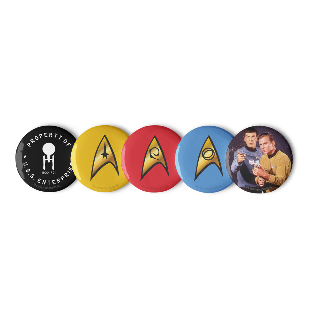 Star Trek: The Original Series Pin Set White