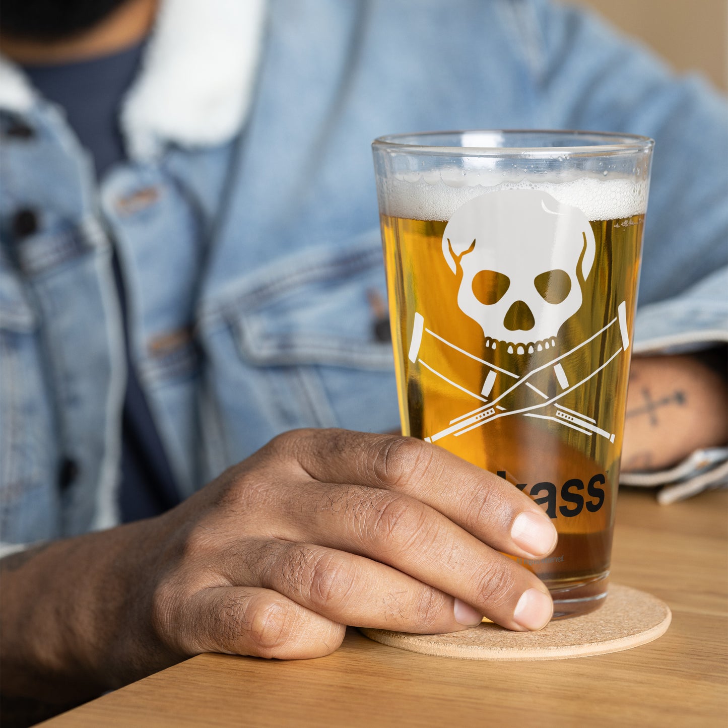 jackass Pint Glass Logo