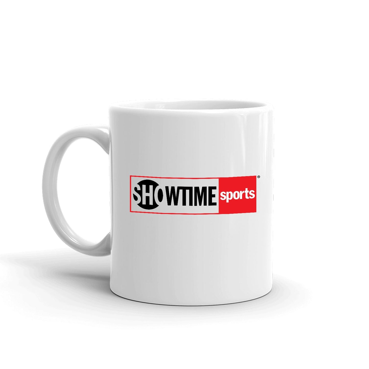 SHOWTIME Sports Red Outline Logo White Mug - Paramount Shop
