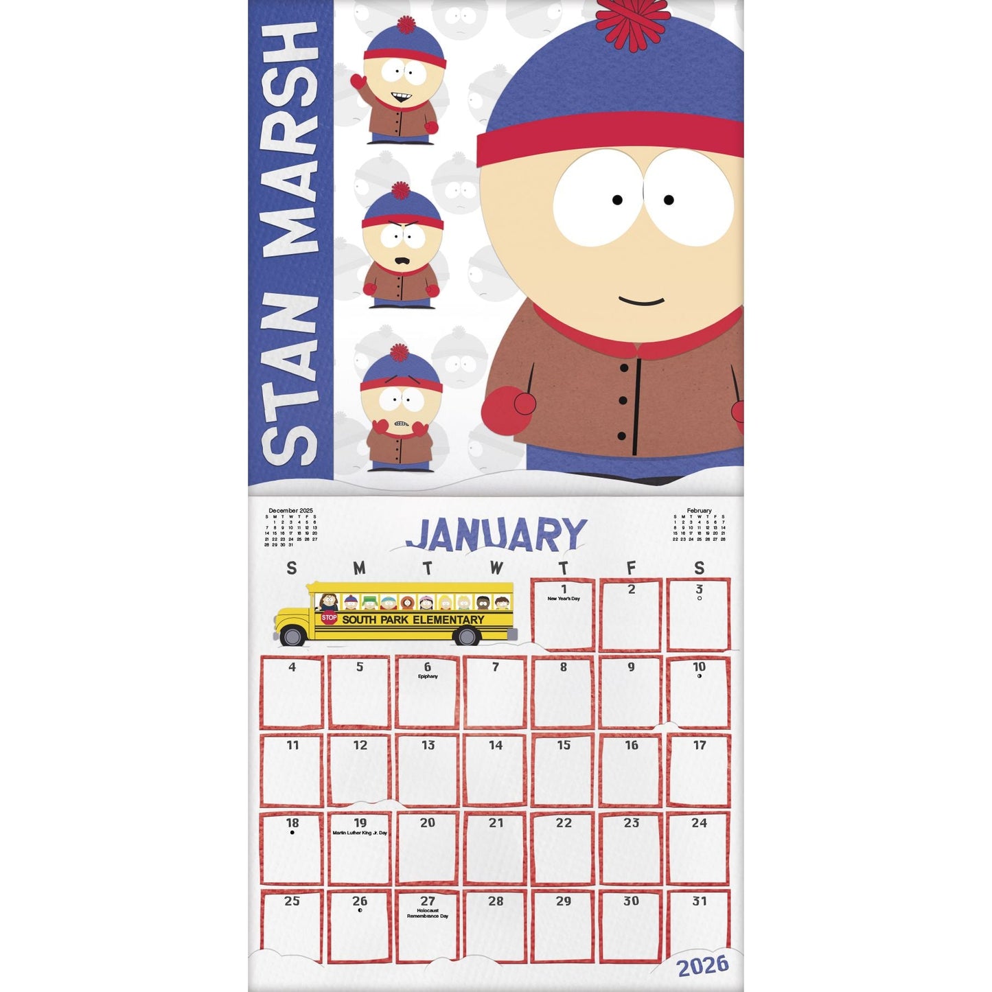 South Park 2026 Wall Calendar - Paramount Shop