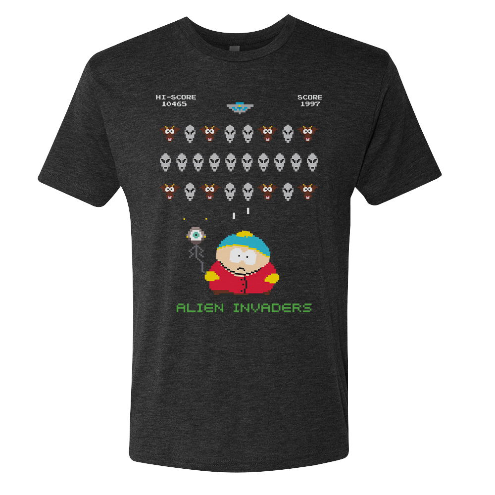 South Park Alien Invaders Men's Tri - Blend T - Shirt - Paramount Shop