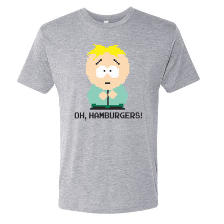 South Park Butters Oh Hamburgers Men's Tri - Blend T - Shirt - Paramount Shop