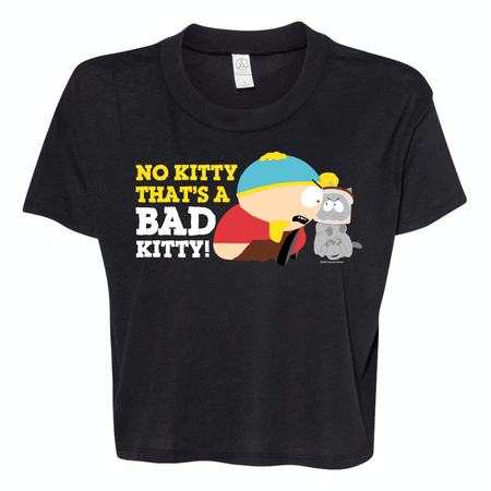 South Park Cartman Bad Kitty Women's Jersey Crop T - Shirt - Paramount Shop