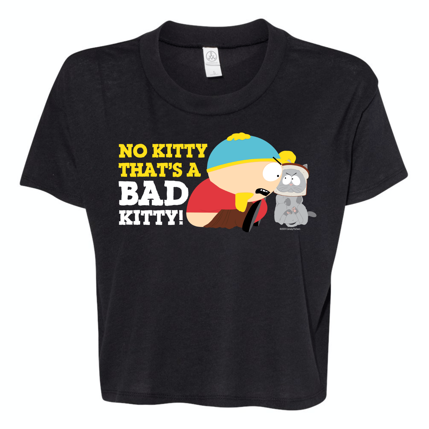 South Park Cartman Bad Kitty Women's Jersey Crop T - Shirt - Paramount Shop