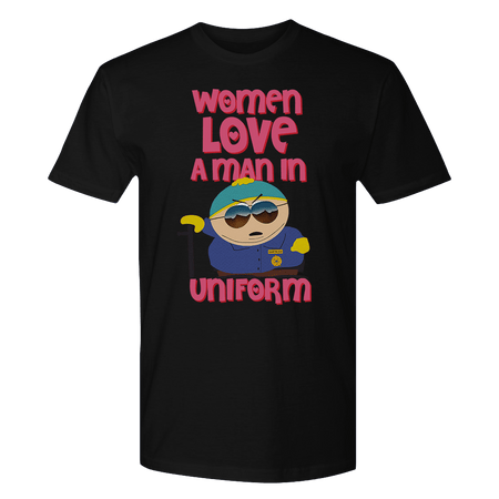 South Park Cartman Women Love a Man in Uniform Adult Short Sleeve T - Shirt - Paramount Shop