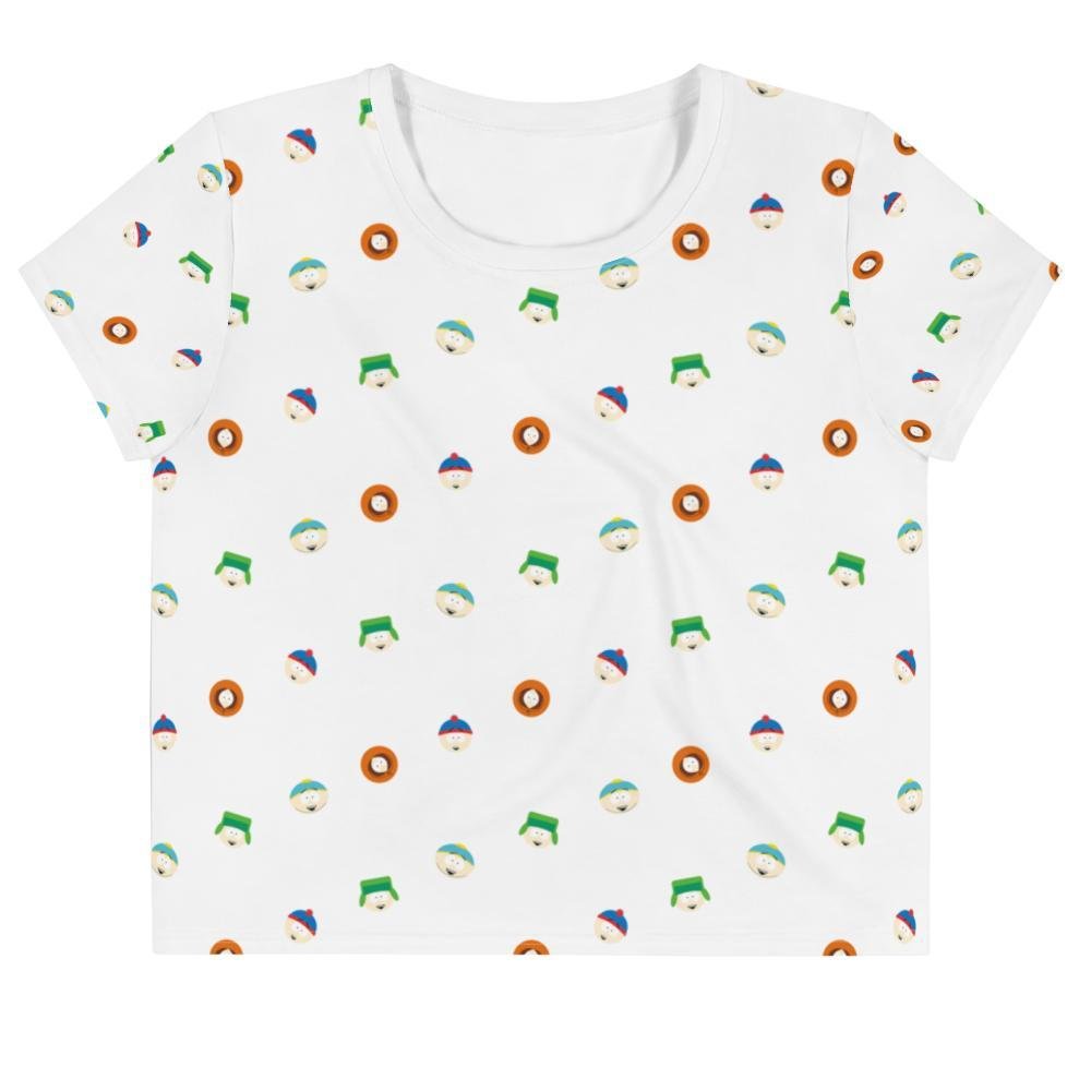 South Park Character Faces Women's All - Over Print Crop T - Shirt - Paramount Shop