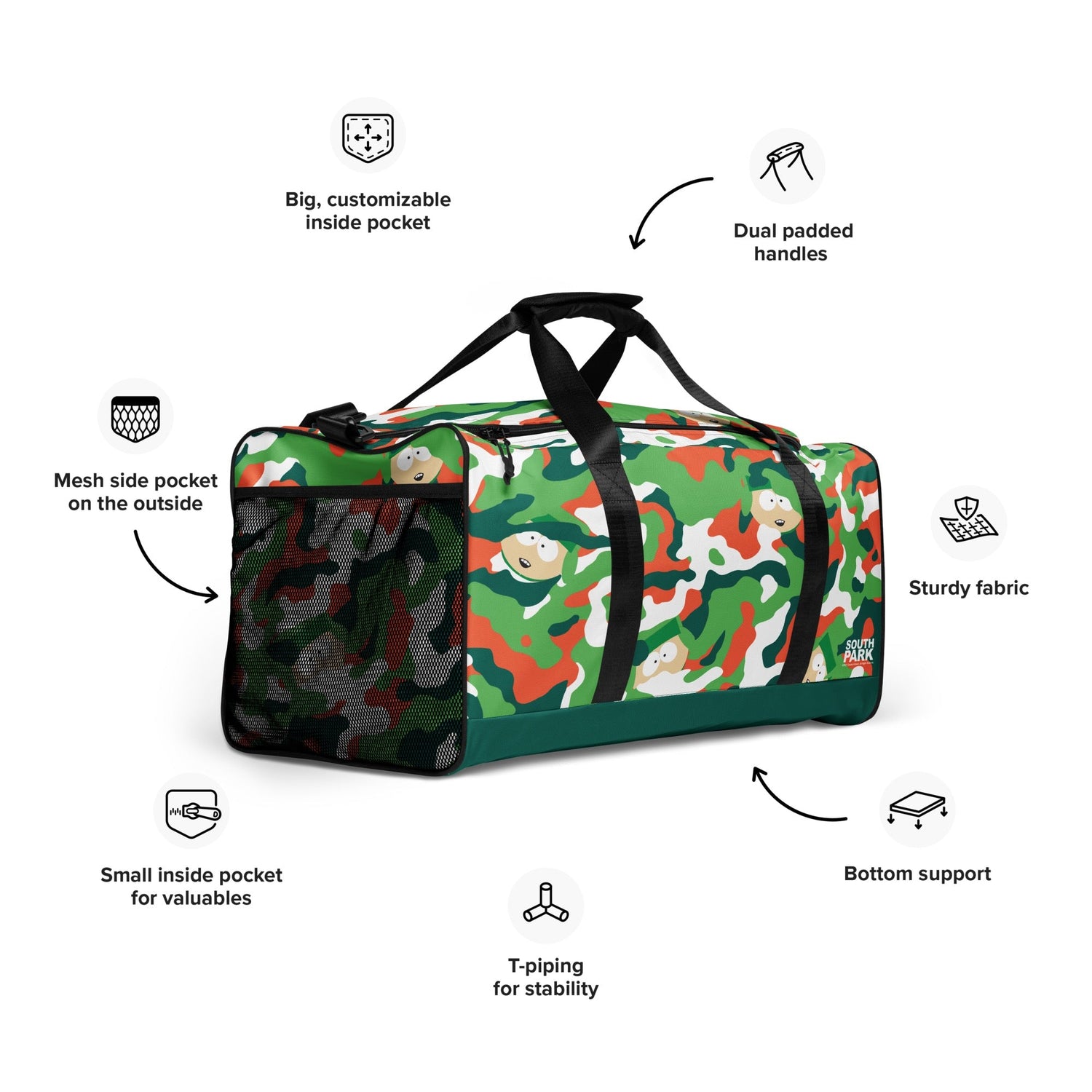 South Park Kyle Camo Duffle Bag - Paramount Shop