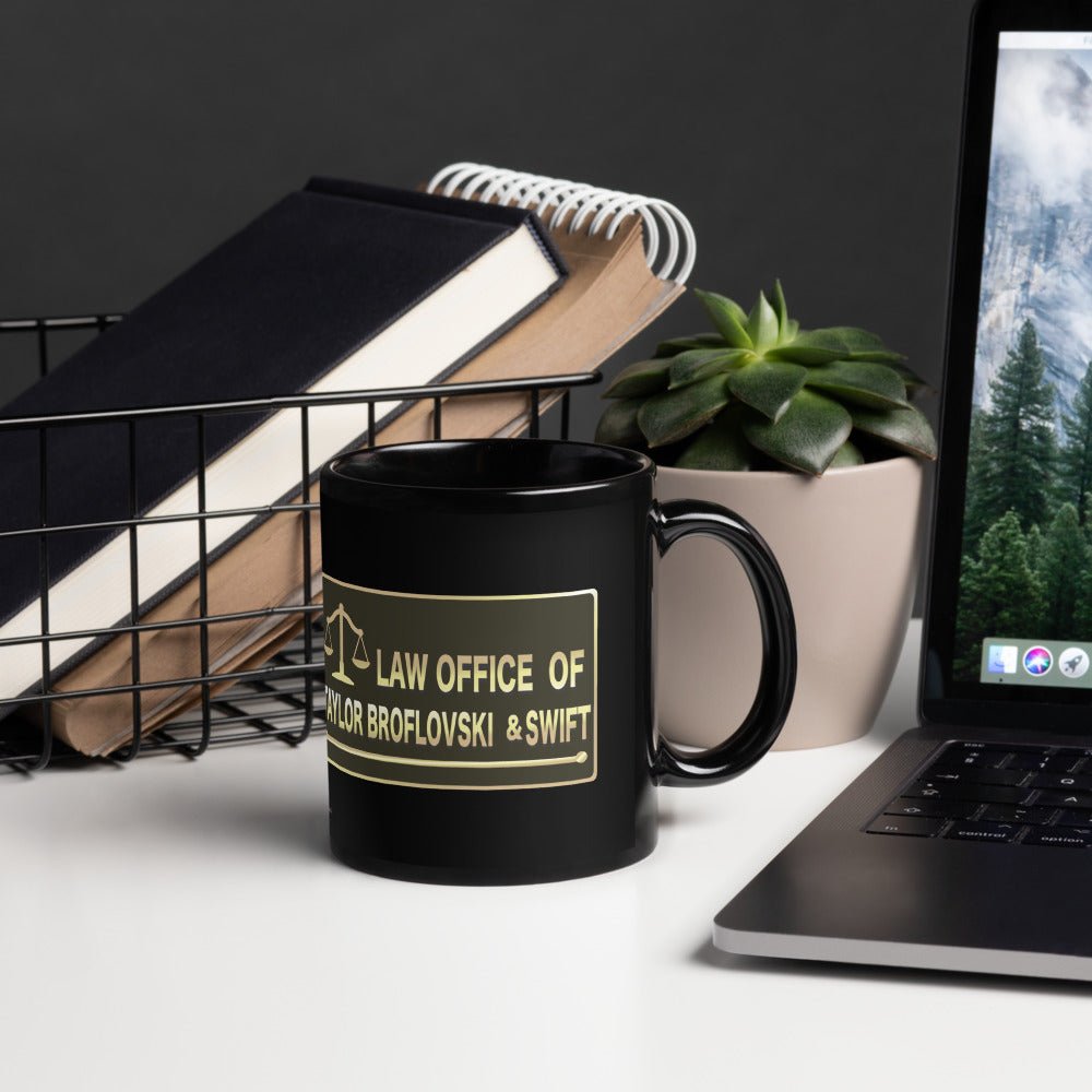 South Park Law Office of Taylor Broflovski & Swift Black Glossy Mug - Paramount Shop