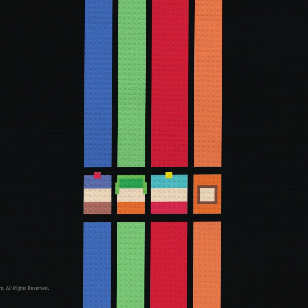 South Park Pixel Boy Stripe Kitchen Towel - Paramount Shop