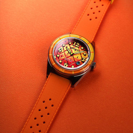 Spinnaker Fleuss Automatic SpongeBob SquarePants Conch Street Limited Edition Orange Watch - Paramount Shop