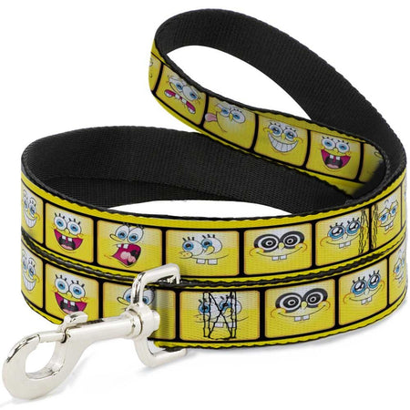SpongeBob Dog Leash 10 - Expressions Filmstrip Yellow Black White - Paramount Shop