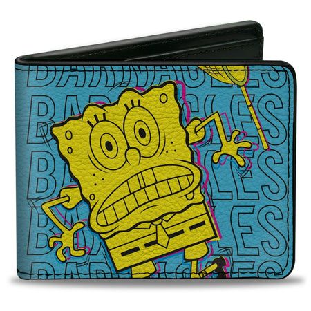 SpongeBob SquarePants Bi - Fold Wallet BARNACLES Pose Men's Blue - Paramount Shop