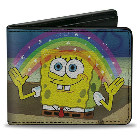 SpongeBob SquarePants Bi - Fold Wallet Imagination Smiling Rainbow Pose - Paramount Shop