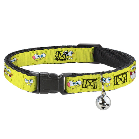 SpongeBob SquarePants Cat Collar Expressions Breakaway with Bell Yellow - Paramount Shop