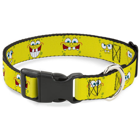 SpongeBob SquarePants Dog Collar Expressions Plastic Clip Yellow - Paramount Shop