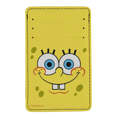 SpongeBob SquarePants ID Wallet Smiling Face Close - Up Buckle - Down Yellow - Paramount Shop
