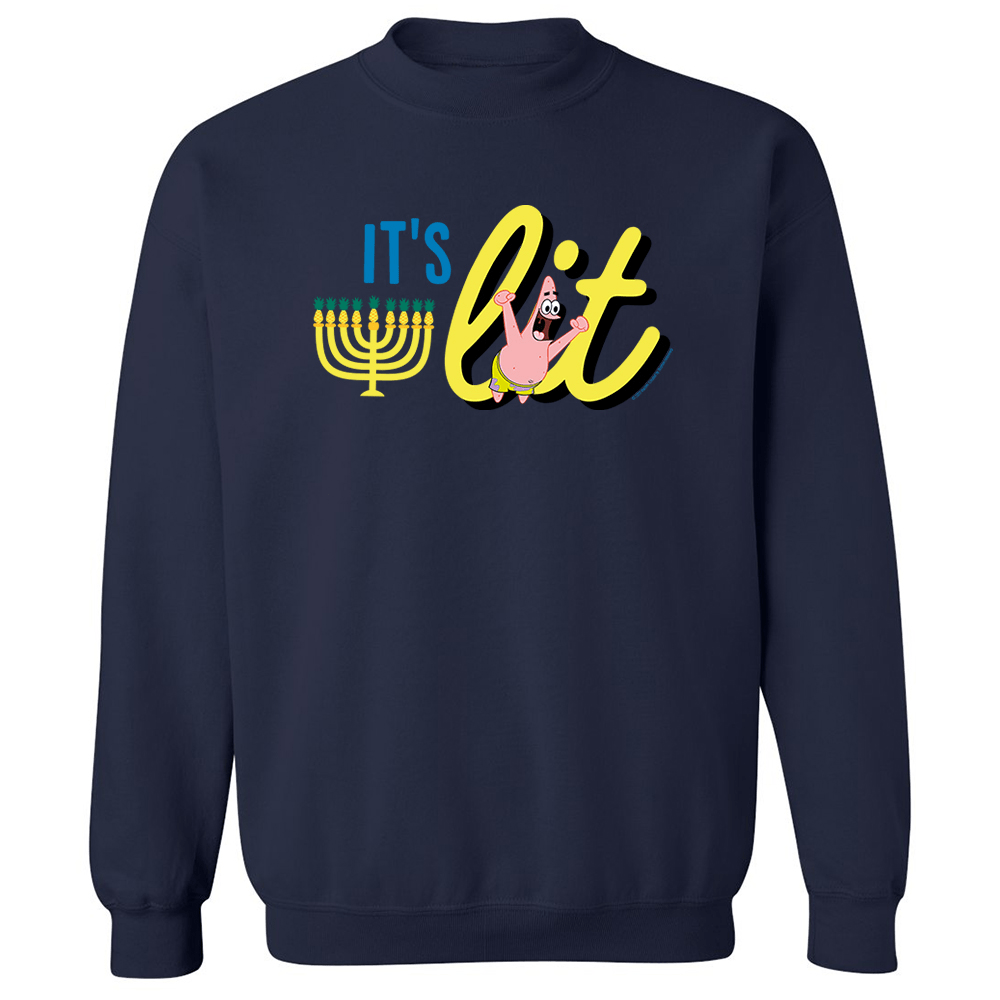 SpongeBob SquarePants It's Lit Fleece Crewneck Sweatshirt - Paramount Shop