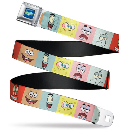 SpongeBob SquarePants Logo Seatbelt Belt Expression Blocks Multi - Color - Paramount Shop