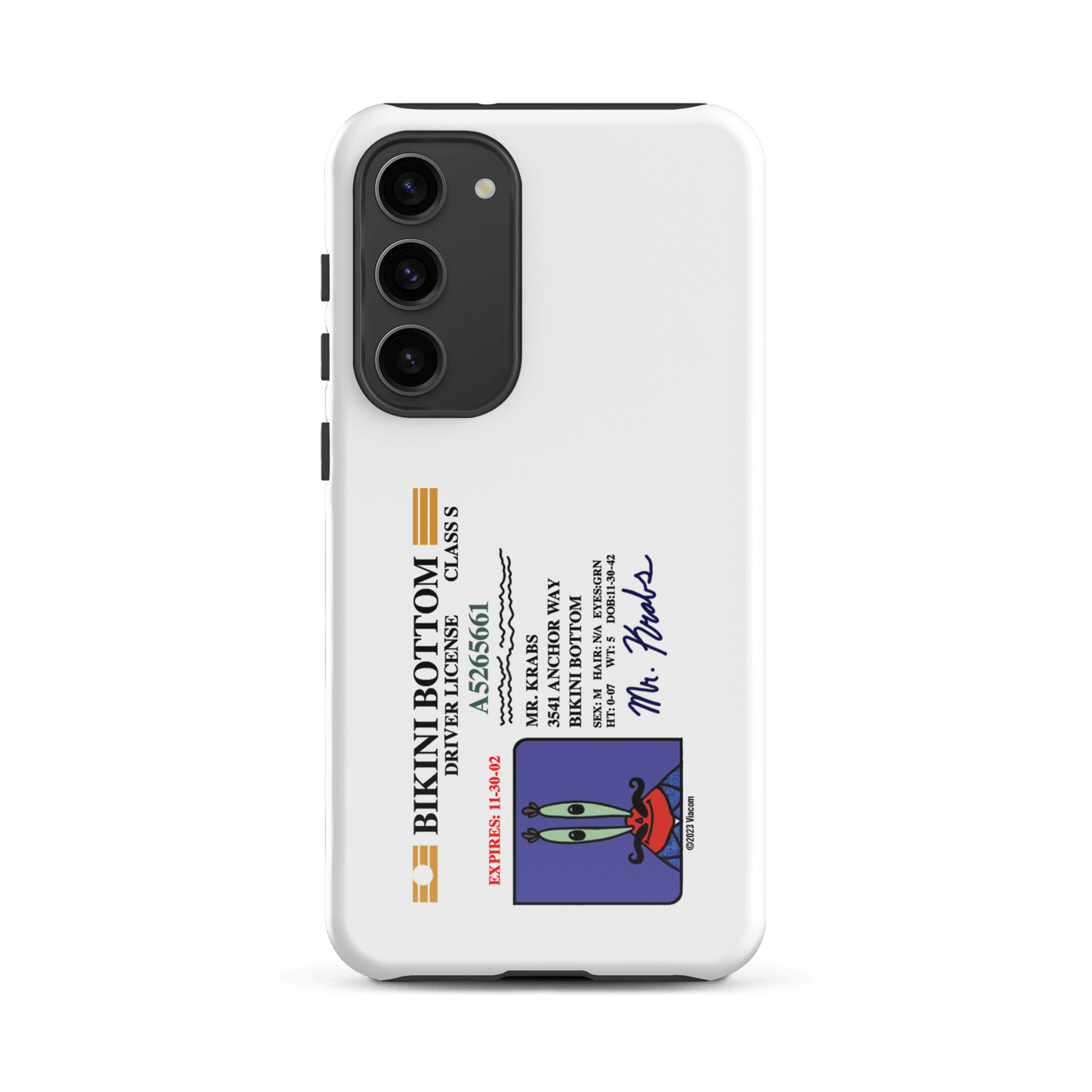 SpongeBob SquarePants Mr. Krabs Driver's License Tough Phone Case - Samsung - Paramount Shop