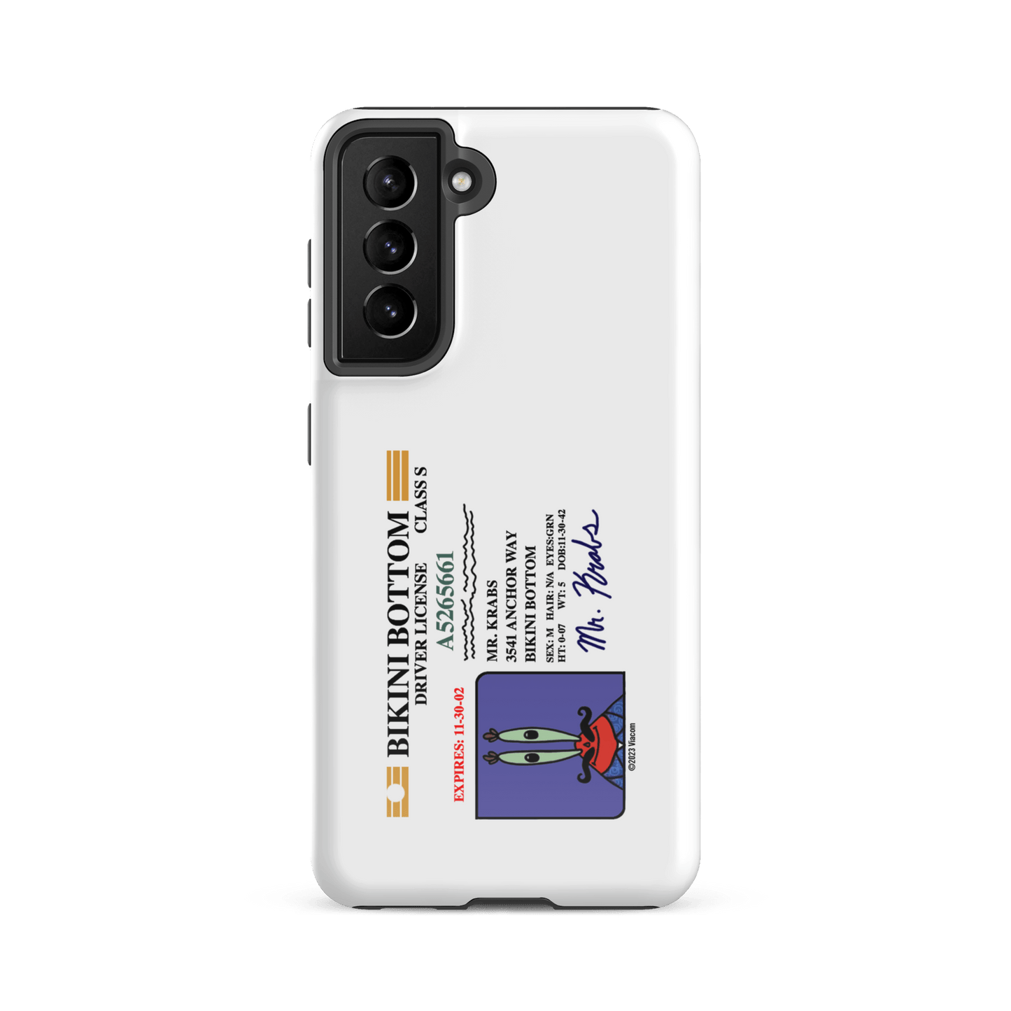 SpongeBob SquarePants Mr. Krabs Driver's License Tough Phone Case - Samsung - Paramount Shop