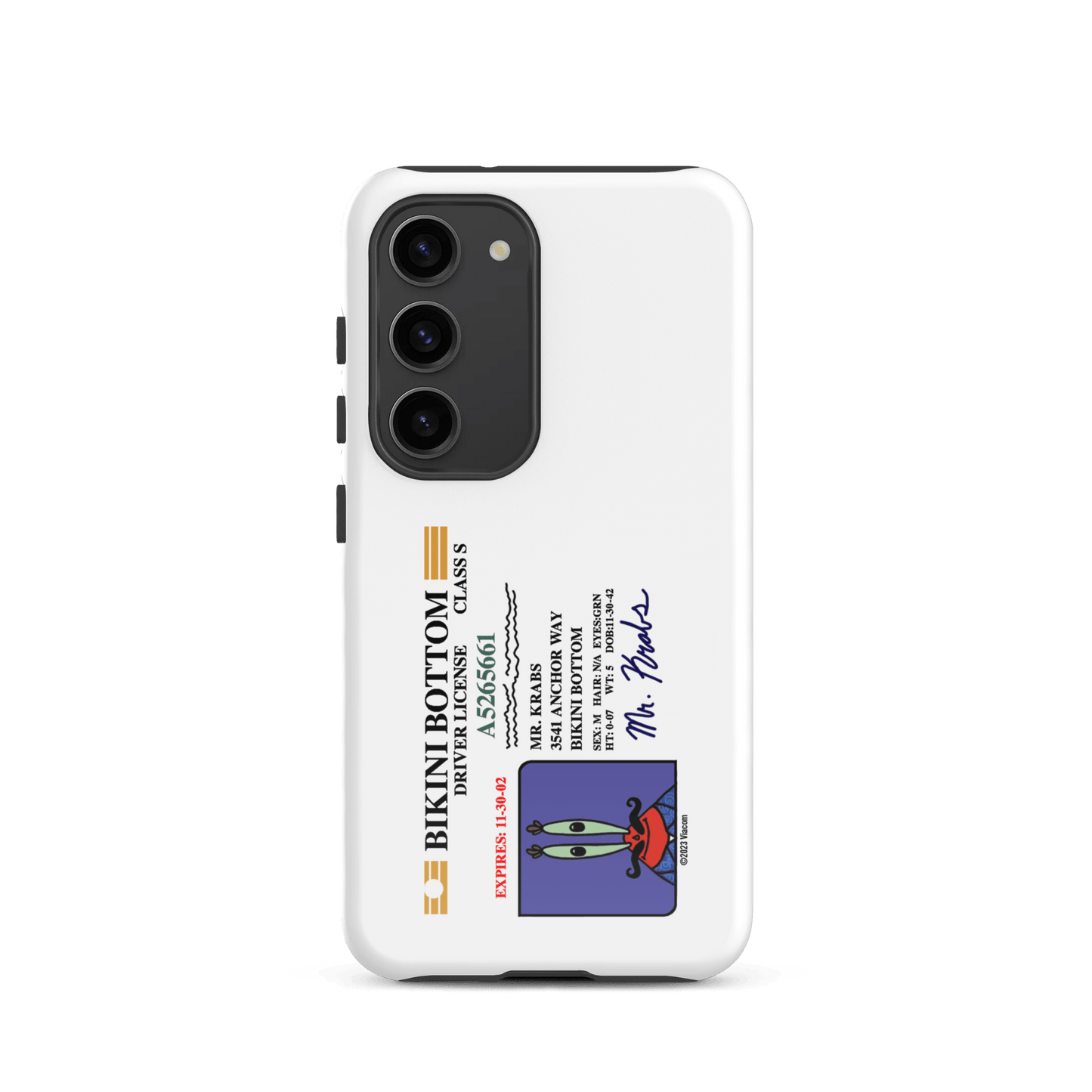 SpongeBob SquarePants Mr. Krabs Driver's License Tough Phone Case - Samsung - Paramount Shop