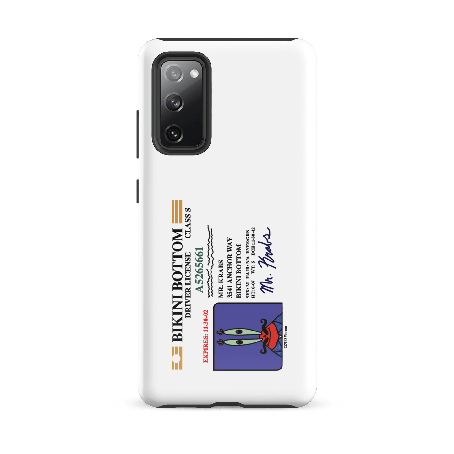 SpongeBob SquarePants Mr. Krabs Driver's License Tough Phone Case - Samsung - Paramount Shop