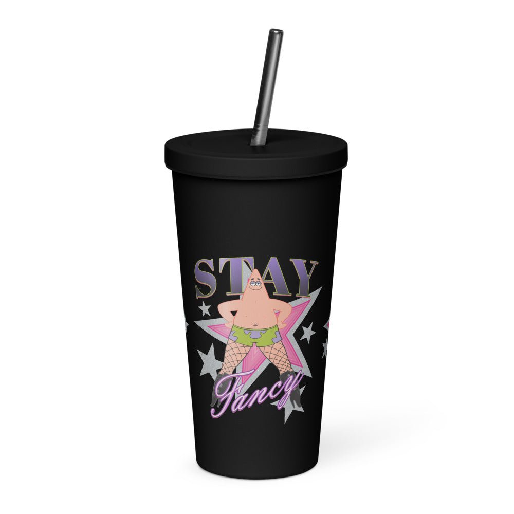 SpongeBob SquarePants Patrick Fishnets Stay Fancy Insulated Tumbler with a Straw - Paramount Shop