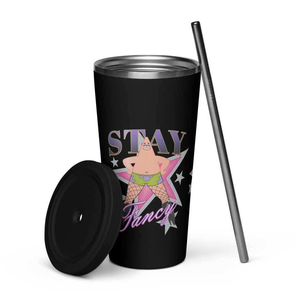 SpongeBob SquarePants Patrick Fishnets Stay Fancy Insulated Tumbler with a Straw - Paramount Shop