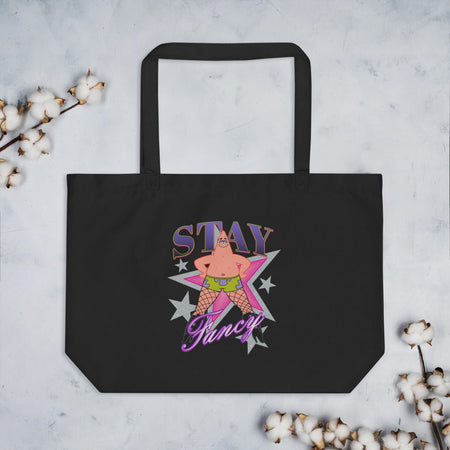 SpongeBob SquarePants Patrick Fishnets Stay Fancy Large Eco Tote - Paramount Shop