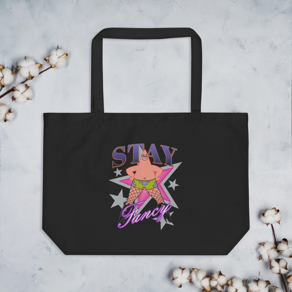 SpongeBob SquarePants Patrick Fishnets Stay Fancy Large Eco Tote - Paramount Shop