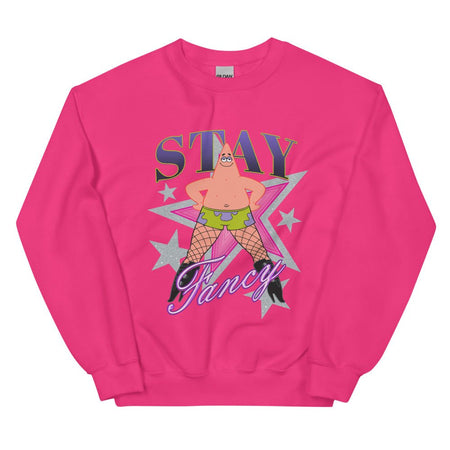 SpongeBob SquarePants Patrick Fishnets Stay Fancy Unisex Crewneck Sweatshirt - Paramount Shop