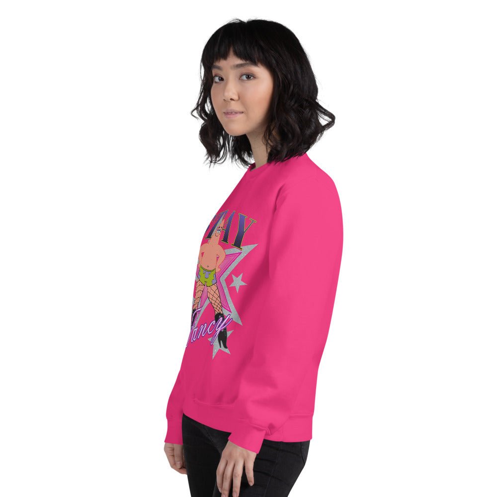 SpongeBob SquarePants Patrick Fishnets Stay Fancy Unisex Crewneck Sweatshirt - Paramount Shop