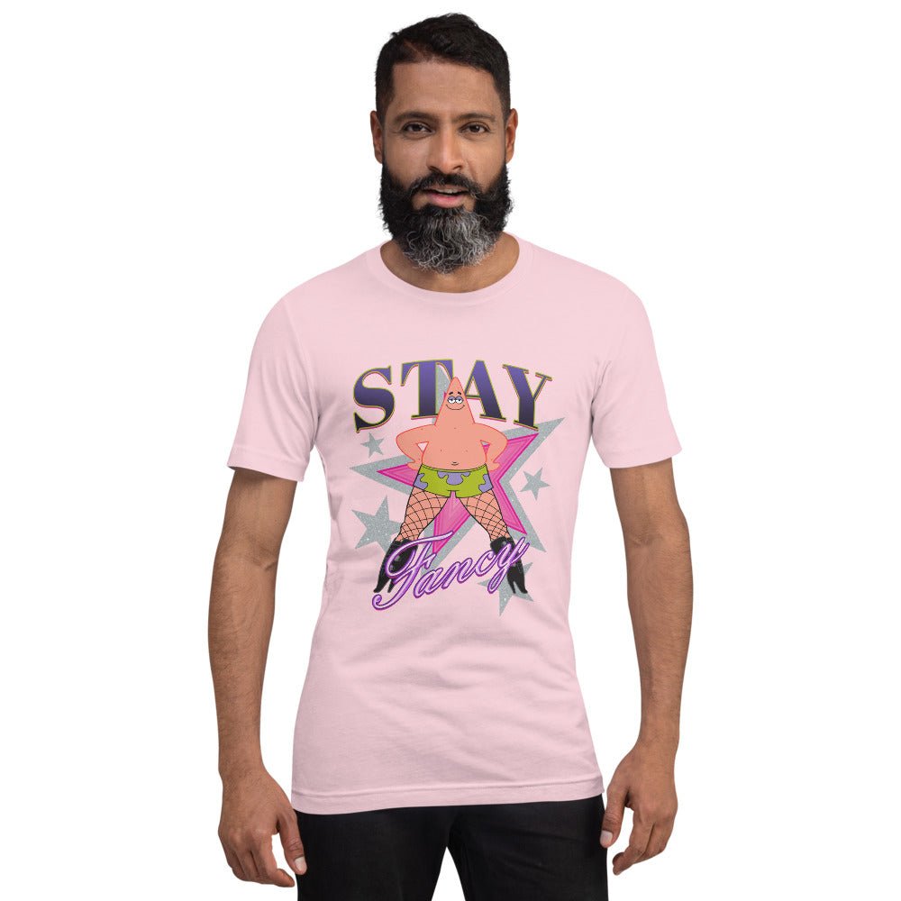 SpongeBob SquarePants Patrick Fishnets Stay Fancy Unisex T-Shirt - Paramount Shop