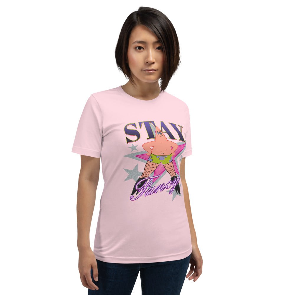 SpongeBob SquarePants Patrick Fishnets Stay Fancy Unisex T-Shirt - Paramount Shop