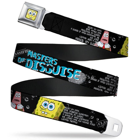 SpongeBob SquarePants Seatbelt Belt SpongeBob 3D Face Patrick Starfish Masters of Disguise Full Color - Paramount Shop