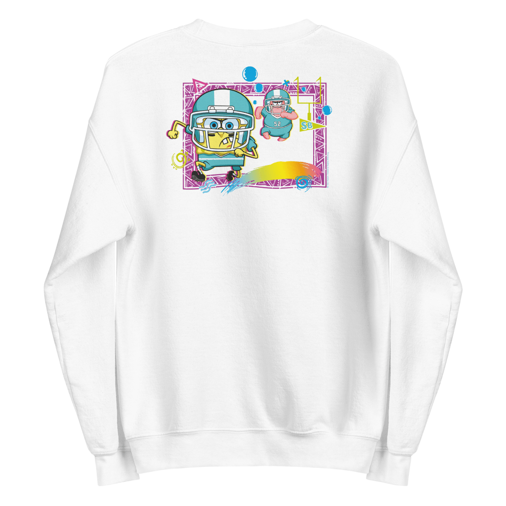 SpongeBob SquarePants SpongeBob and Patrick Touchdown Fleece Crewneck Sweatshirt - Paramount Shop