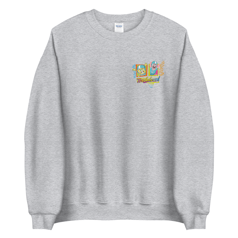 SpongeBob SquarePants SpongeBob and Patrick Touchdown Fleece Crewneck Sweatshirt - Paramount Shop