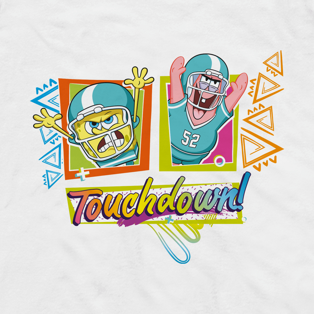 SpongeBob SquarePants SpongeBob and Patrick Touchdown Fleece Crewneck Sweatshirt - Paramount Shop