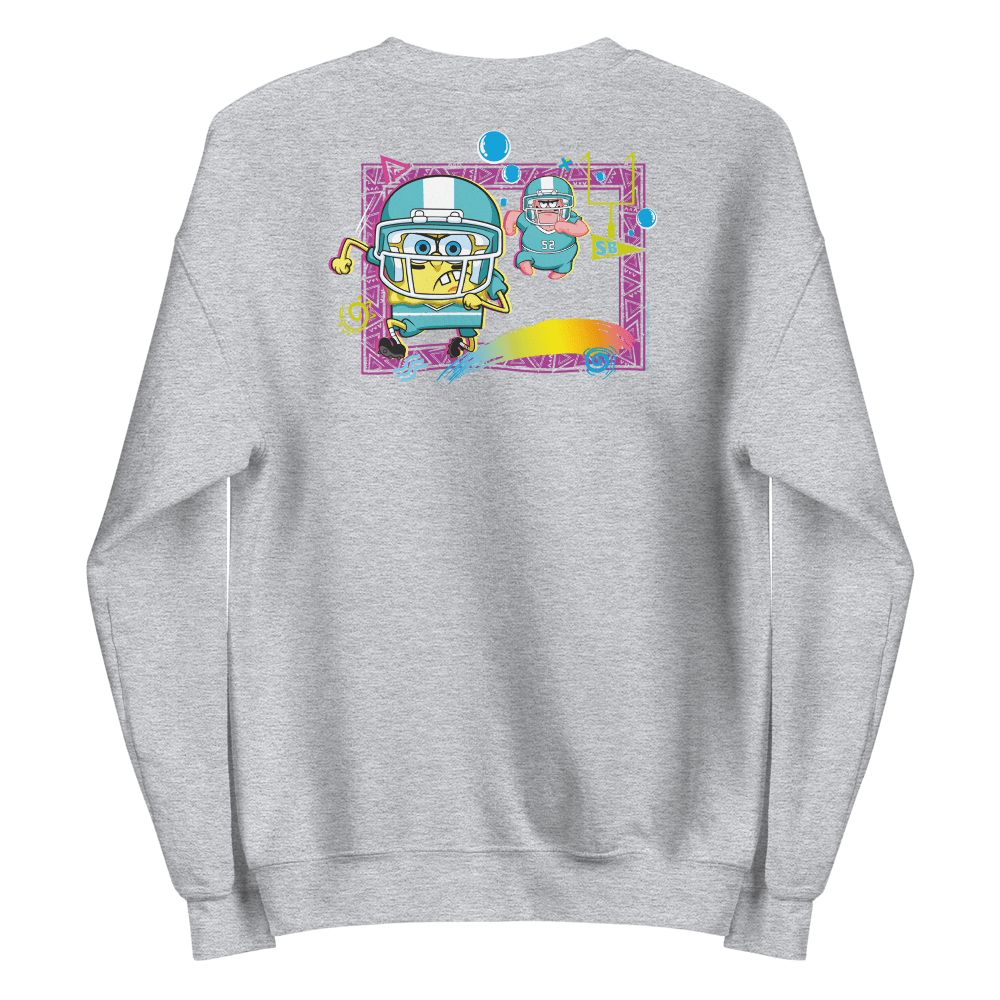 SpongeBob SquarePants SpongeBob and Patrick Touchdown Fleece Crewneck Sweatshirt - Paramount Shop