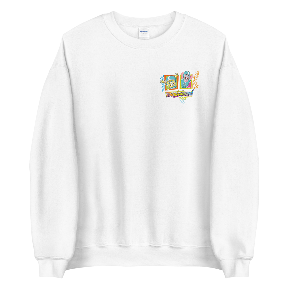 SpongeBob SquarePants SpongeBob and Patrick Touchdown Fleece Crewneck Sweatshirt - Paramount Shop