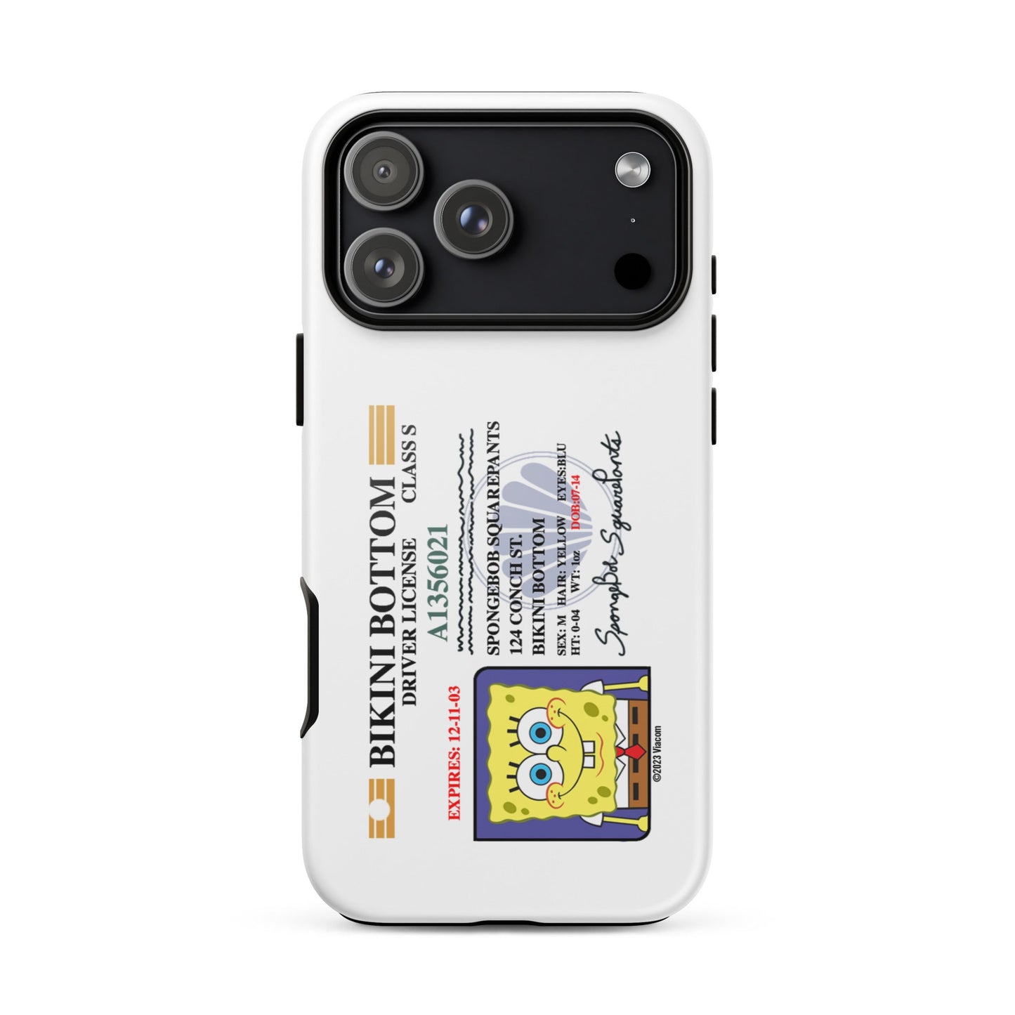 SpongeBob SquarePants SpongeBob Driver's License Tough Phone Case - iPhone - Paramount Shop
