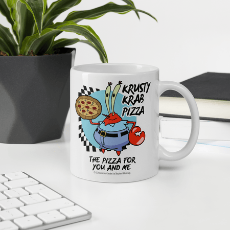 SpongeBob SquarePants The Krusty Krab Pizza White Mug - Paramount Shop